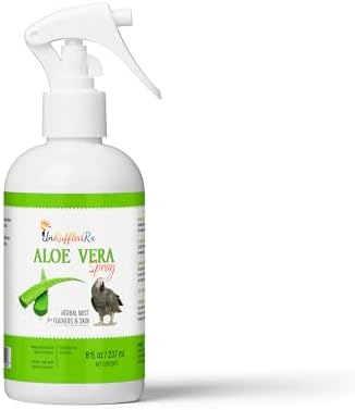 UnRuffledRx™ Aloe Vera Bird Spray - 8oz Bird-Safe Moisturizing Mist - Safe if Ingested, Conditions Feathers, Gentle for Daily Use - Fine-Mist Application, Natural, Odor-Free, Made in USA