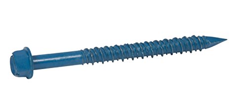 CONFAST 1/4" x 3-3/4" Hex Head Concrete Screw Anchor with Drill Bit for Anchoring to Masonry, Block or Brick (100 per Box)