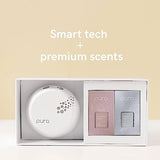 Pura - Smart Home Fragrance Device Starter Set V3 - Scent Diffuser for Homes, Bedrooms & Living Rooms - Includes Fragrance Aroma Diffuser & Two Fragrances - Pacific Aqua and Lavender Fields