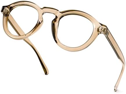 Round Blue Light Blocking Glasses, Retro Computer Gaming Eyeglasses Anti Eyestrain & UV Glare RF6209