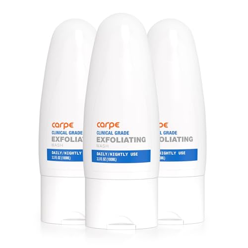 Carpe Exfoliating Underarm Scrub with Odor Protection, Underarm Exfoliator to Improve Deodorant Performance - Energizing Minty Fresh Smell - Armpit Scrub for Women and Men (3 Pack)