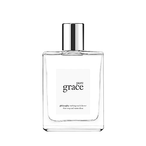 philosophy pure grace eau de toilette - crisp & clean women's perfume - with notes of water lily, leafy greens & musk - long lasting fragrance