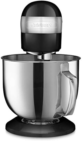 Cuisinart Stand Mixer, 12 Speed, 5.5 Quart Stainless Steel Bowl, Chef’s Whisk, Mixing Paddle, Dough Hook, Splash Guard w/ Pour Spout, Onyx, SM-50BK, Manual