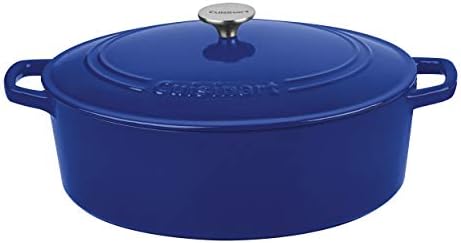 Cuisinart Chef's Classic Enameled Cast Iron Oval Covered Casserole (Cobalt, 7- Quart)