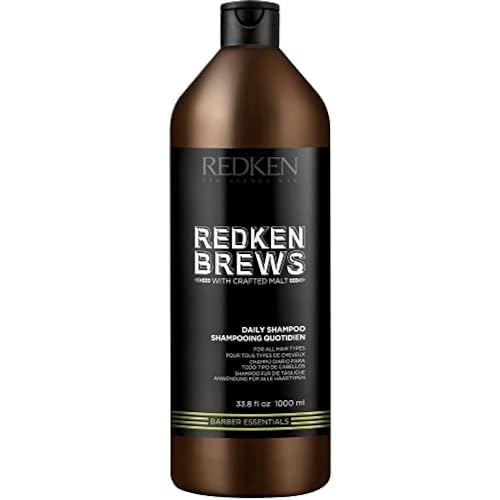 Redken Brews Daily Shampoo For Men | Lightweight Hydrating Hair Cleanser | Add Moisture and Shine to Dry Hair | For All Men's Hair Types