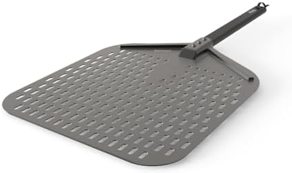 Ninja FlexFlame Upgrades 16'' Perforated Pizza Peel, Lightweight, Durable Aluminum, Heat-Safe up to 600F, XL Surface, XSKXLPIZAPEL