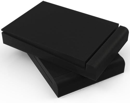 Audiosoul High-Density Studio Monitor Isolation Pads 10x13x2 inches for 6.5, 7 and 8 Inches Large Speakers - Pair of Base That Prevents Vibrations - Fits Most Stands