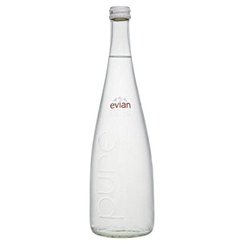 Evian Still Mineral Water Glass Bottle - 750ml (25.36fl oz)