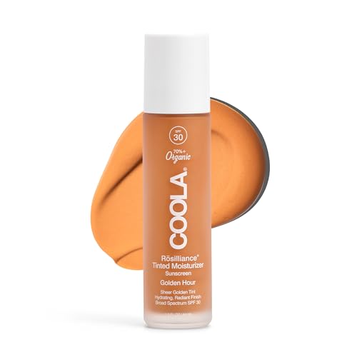 COOLA Organic Rosilliance BB Cream With SPF 30, Tinted Moisturizer Sunscreen & Foundation, Dermatologist Tested, 1.5 Fl Oz