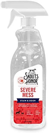 SKOUT'S HONOR: Severe Mess Stain & Odor - for Tackling The Worst Pet Messes Including Urine, Vomit, Diarrhea, Mud, Grease, and Wine, 28 oz.