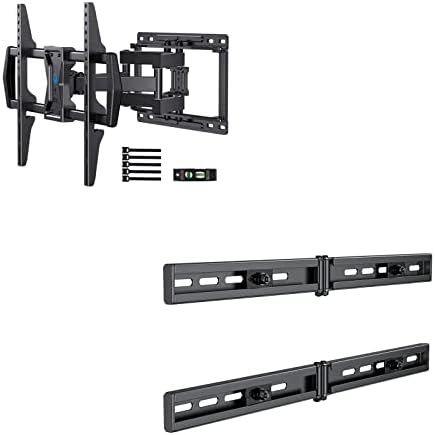 Pipishell Full Motion TV Wall Mount for Most 37-75 inch TVs up to 100 lbs. Pipishell Universal TV Wall Plate Extension Bracket Fits Any TV Mount to Easy Centering TV.
