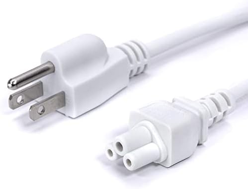 THE CIMPLE CO 6 Feet, White - 3 Prong AC Power Cable for Laptops, Computers, & Power Supplies - C5 Mouse Power Supply Cord - NEMA 5-15P to C5 / IEC 320 - (1.8 Meter)
