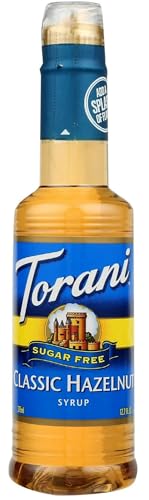 Sugar Free Classic Hazelnut Coffee Syrup Plastic Bottle 12.7 Ounces - Perfect for Coffee, Hot Milk, Lattes, Mochas, Hot Chocolate