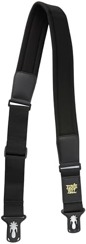 Ernie Ball Neoprene Polylock Comfort Guitar Strap, Black, Regular (P04145)
