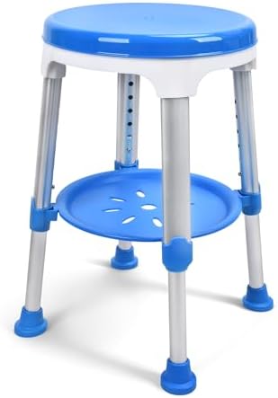 Sangohe Shower Chair for Inside Shower, 360 Swivel Shower Stool, Height Adjustable Shower Stool for Elderly and Disabled, 400 lbs Heavy Duty Shower Seat for Seniors, 797E