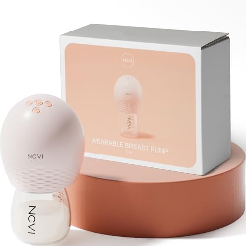 NCVI 8113 Wireless Breast Pump Hands Free 21/25mm Flanges, Portable Electric Wearable Breastfeeding Milk Pump Double with 4 Modes & 9 Levels for Work Travel Mom, Upgrade Cordless Design 1 Count, Pink