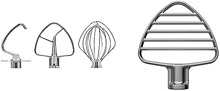KitchenAid Stainless Steel Mixer Accessories Bundle with Pastry Beater