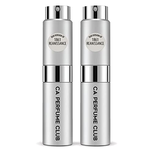 CA Perfume Club Impression of Xrjf 1861 Renaissance For Women & Men Replica Version Fragrance Dupes Concentrated Long Lasting Eau de Parfum Spray Refillable Atomizer Bottle 0.27 Fl Oz-X2