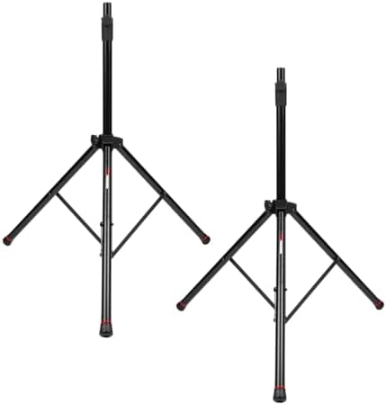 Gator Frameworks Deluxe Set with Self Rising Lift Assist Includes (2) Speaker Stands and Nylon Carry Bag (GFW-SPK-3000SET)