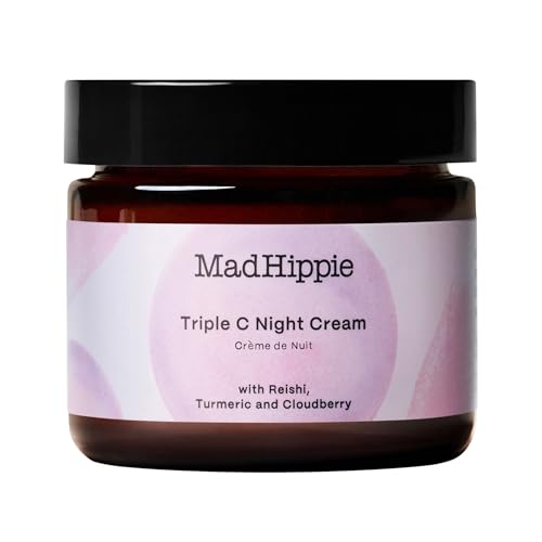Mad Hippie Triple C Night Cream - Hydrating Face Moisturizer and Skin Brightening Face Cream for Women/Men, 3 Forms of Vitamin C, Anti-Aging Cream, 2.1 Oz