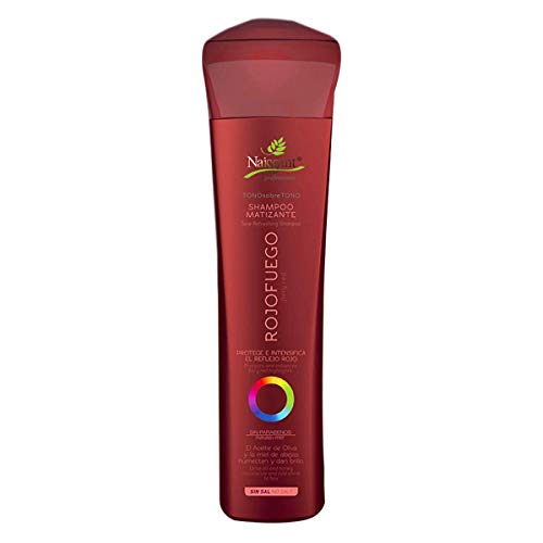 naissant Deep Red Hair Toning Shampoo| Color Depositing | Refresh & Neutralize Brassy Tones | Paraben, Ammonia & Sulfate Free | Pro-Vitamin B5, Olive Oil & Honey (Rojo Fuego) 10.1 Fl Oz