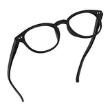 Readerest Round Blue Light Blocking Reading Glasses (Black, 1.25 Magnification) Computer Glasses, fashionable for men and women, Anti Glare, Anti Eyestrain, UV protection