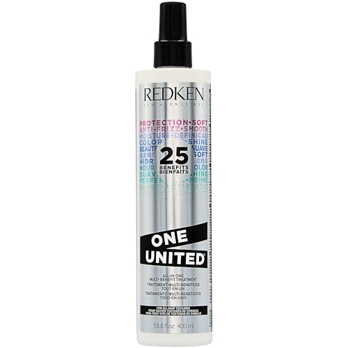 Redken One United Leave In Conditioner | Multi-Benefit Hair Treatment | Detangles, Nourishes, & Smooths Frizz | Heat Protection Spray for Blow Dry & Styling | For All Hair Types | Paraben Free