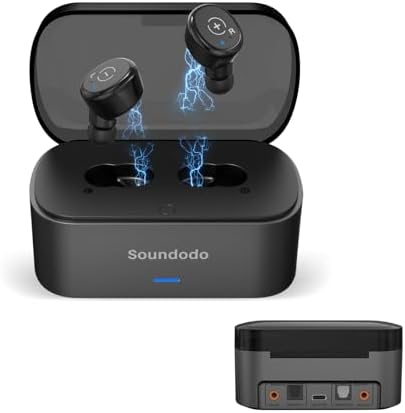 Wireless Earbuds for Tv Listening Watching with Transmitter Charging Dock,2025 New TWS Ture Wireless Earbuds for tv with Transmitter Set,Optical,3.5mm AUX,RCA,Plug n Play,50ft Long Range