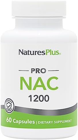 Natures Plus PRO NAC 1200 mg - 60 Capsules - Crucial for Replenishing Glutathione - Non-GMO, Vegan & Gluten Free - 30 Servings