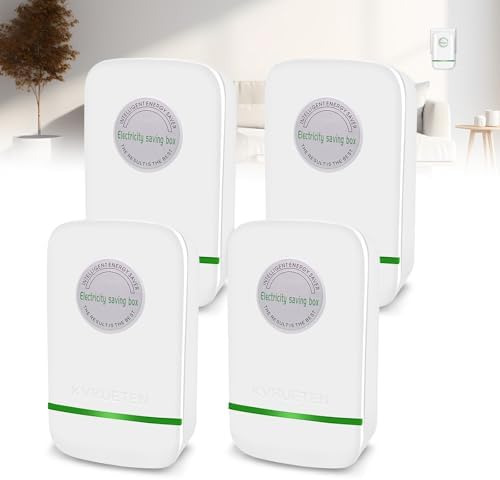 Stop Watt Energy Saving Device & Electricity Saving Box with Surge Protection - Electricity Saving Plug-in for Home & Business Use, US Plug 90V-250V 30KW, Energy Saver 4-Pack