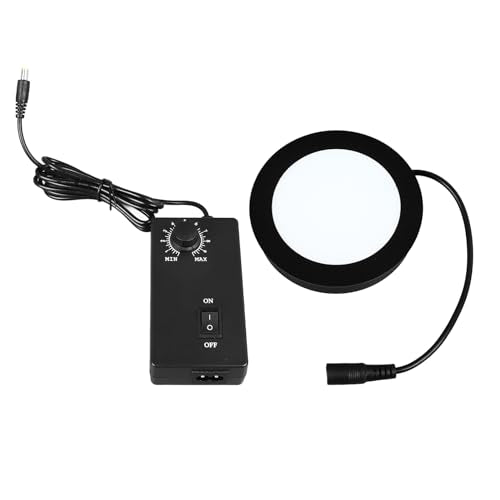 Adjustable LED Light Microscope Bottom Light 40~160mm Wide Working Distance Bright White Light Stereo Microscope Light LED Illumination 90-260V US Plug 6400K Color Temperature