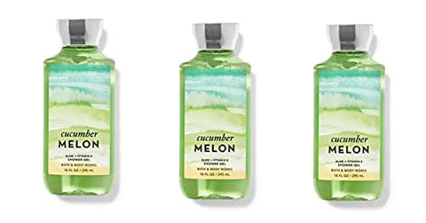 x3 Bath and Body Works Cucumber Melon Shower Gel Original Set