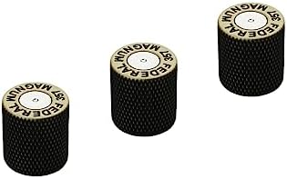 Guyker Guitar Knobs with 6mm Dia. Shaft Pots - Brass Bullet Case Style Tone and Volume Control Potentiometer Knob Replacement for Precision Electric Guitar or Bass (3 Piece, Antique Brass)