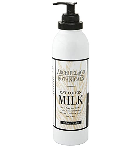 Archipelago Botanicals Oat Milk Lotion, Nurturing and Soothing Daily Lotion for Dry Skin, Scented Body Lotion Free from Parabens, Phthalates and GMOs (18 oz)