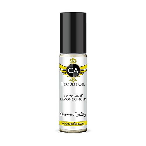 CA Perfume Impression of Acqua Calonia Lemon & Ginger For Women & Men Replica Fragrance Body Oil Dupes Alcohol-Free Essential Aromatherapy Sample Travel Size Concentrated Long Lasting Attar Roll-On 0.3 Fl Oz/10ml
