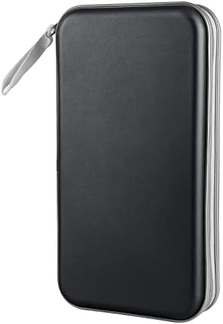 CD Case, DVD Case Holder 96 Capacity Hard Plastic CD DVD Disc Cases Storage Binder Wallet for Car Home Office Travel (Black)