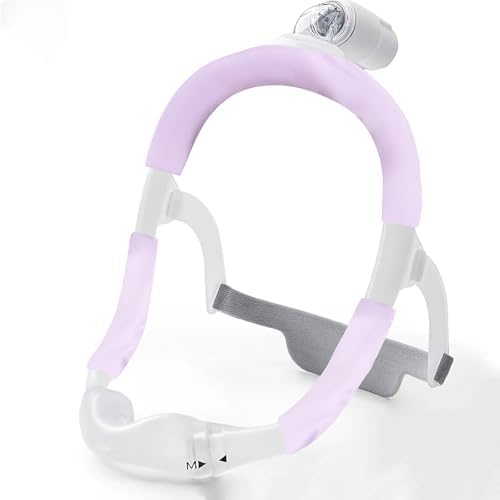 Satin Mask Strap Covers, Mask Frame Covers Compatible with DreamWear or ResMed AirFit Silky Satin Headgear Cover Set C P A Accessories & Supplies Face Cushion Pads for Reduce Red Marks (Light Purple)