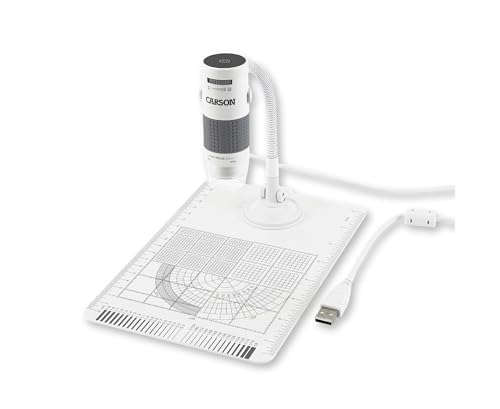 Carson eFlex 78x/324x Effective Magnification (Based on a 27" monitor) LED Lighted USB Digital Microscope with Flexible Stand and Base (MM-840) , White