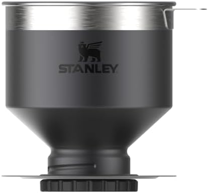 Stanley Perfect Brew Pour Over | Manual Single Cup Coffee Maker | Drip Coffee Maker with Reusable Filter | Easy Clean Stainless Steel | BPA-Free | Charcoal Glow