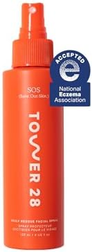 Tower 28 SOS Daily Rescue Facial Spray for Sensitive Skin, Hypochlorous Acid Spray Helps Reduce Redness and Breakouts, Full Size Toner for Face, 4 FL Oz