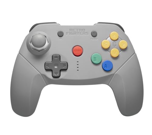 Retro Fighters Brawler64 Wireless Nintendo Switch Controller Online Bluetooth NSO Edition, Gray