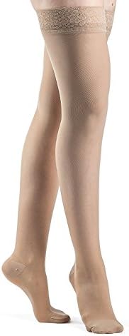 SIGVARIS Women’s Style Sheer 780 Closed Toe Thigh-Highs w/Grip Top 20-30mmHg