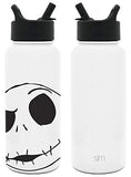 Simple Modern Disney Nightmare Before Christmas Water Bottle with Straw Lid Insulated Stainless Steel Metal Thermos | Gifts for Women Men Reusable Leak Proof Flask | Summit Collection | 32oz