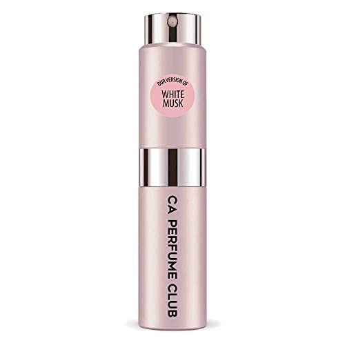 CA Perfume Impression of The B. Shop White Musk For Women Fragrance Concentrated Long Lasting Eau de Parfum Spray Refillable Glass Atomizer Bottle 0.27 Fl Oz/8ml-X1