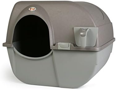 Omega Paw Roll 'n Clean Self Cleaning Litter Box, Brown, Large