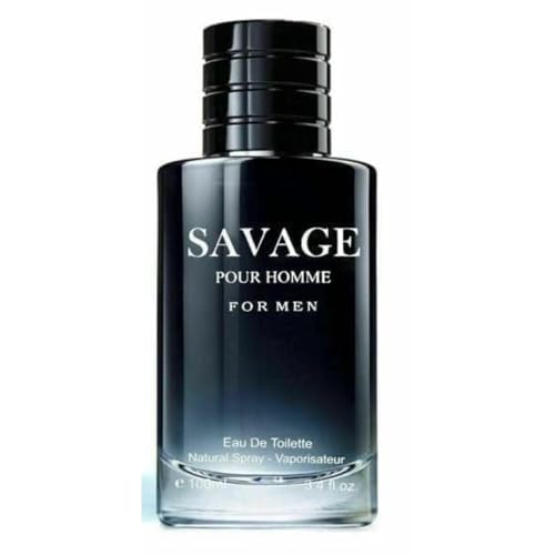 Savage for Men 3.4 Oz Men's Eau De Toilette Spray Refreshing & Warm Masculine Scent for Daily Use Men's Casual Cologne
