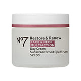 No7 Restore & Renew Multi Action Face & Neck SPF 30 Day Cream - Firming Cream for Face & Neck - Emblica & Vitamin C Brightening Moisturizer with Skin Hydrating Hyaluronic Acid (50ml)