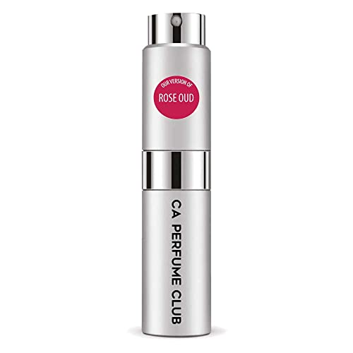 CA Perfume Impression of Rose Oud For Women & Men Replica Version Fragrance Dupes Concentrated Long Lasting Eau de Parfum Spray Refillable Atomizer Bottle 0.27 Fl Oz/8ml-X1