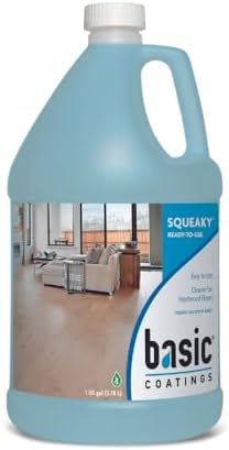 Basic Coatings Squeaky Hardwood Floor Cleaner Refill | Harwood Floor Cleaner | No Residue I Floor Cleaning Solution I 1 Gal