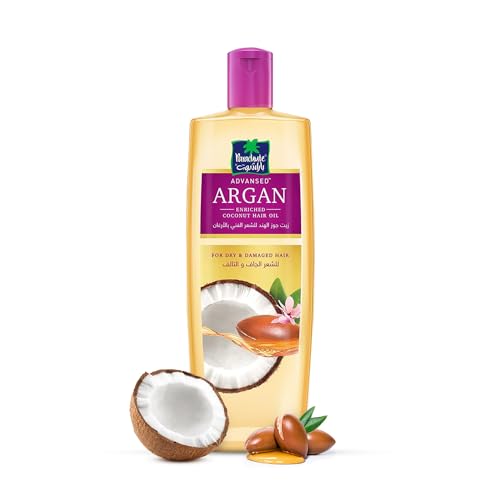 Parachute Advansed Argan Enriched Coconut Hair Oil| Repairs Dry & Damaged Hair| Strengthens Hair & Boosts Shine| Controls Frizz| No Parabens & Silicones| 10.1 fl.oz